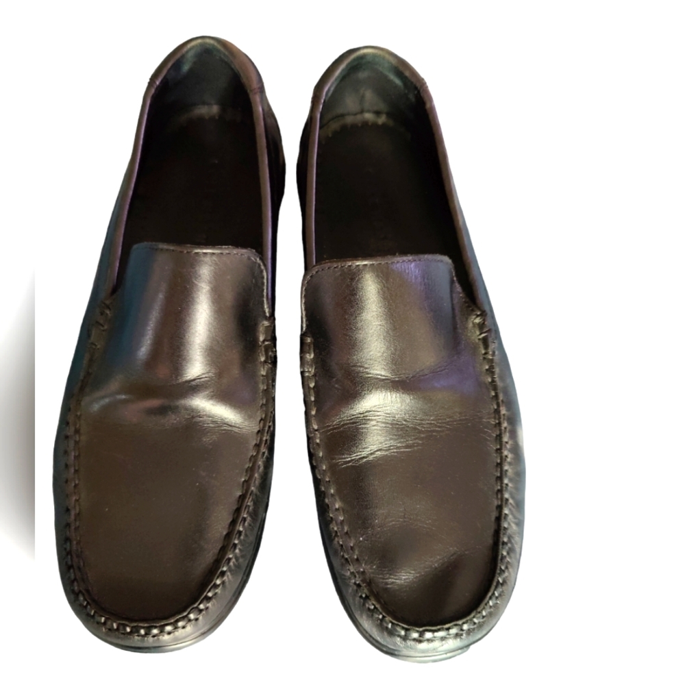 Cole Haan Men's Black Leather Slip On Loafers Size 8